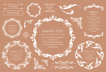 バレンタインデーをイメージしたチョコレートカラーのフレームデザイン