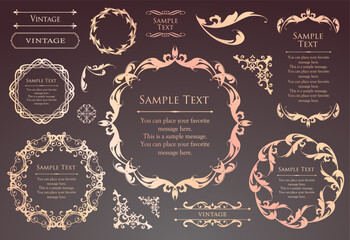 バレンタインデーをイメージしたチョコレートカラーのフレームデザイン