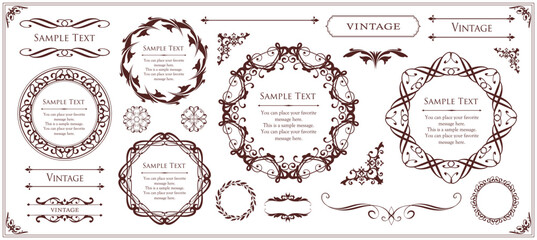 バレンタインデーをイメージしたチョコレートカラーのフレームデザイン