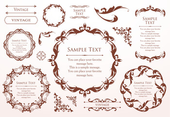 バレンタインデーをイメージしたチョコレートカラーのフレームデザイン