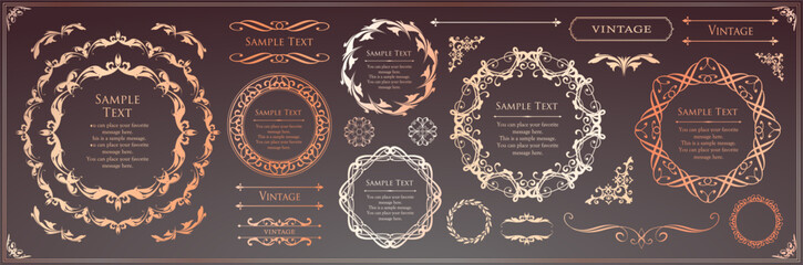 バレンタインデーをイメージしたチョコレートカラーのフレームデザイン