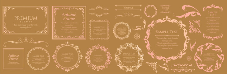 バレンタインデーをイメージしたチョコレートカラーのフレームデザイン