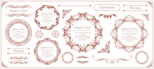 バレンタインデーをイメージしたチョコレートカラーのフレームデザイン