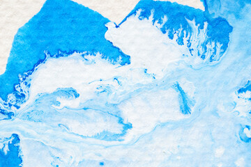 Blue spot, watercolor abstract hand painted textured background.