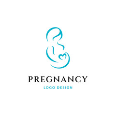 Pregnant Idea logo design vector template inspiration
