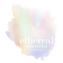 Ethereal Watercolor Splash on a White Background in Vector EPS8 Format
