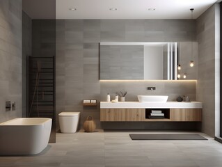 Modern bathroom interior design in a luxury house