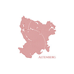 Altlandsberg Map - World Map International vector template. German region silhouette vector illustration