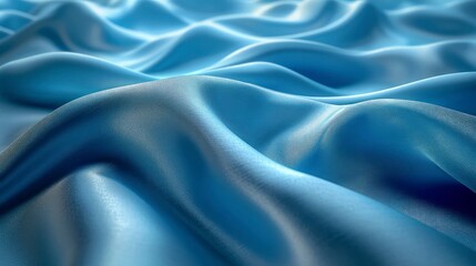Obraz premium Blue silk fabric background. The luxurious fabric textured is very realistic and detailed.