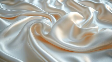 White silk fabric background. The luxurious fabric textured is very realistic and detailed.