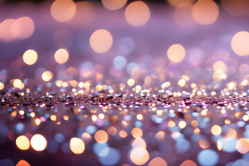 The charm of subtle sparkle: The soft surface of the background of the defocused glitter bokeh generative ai