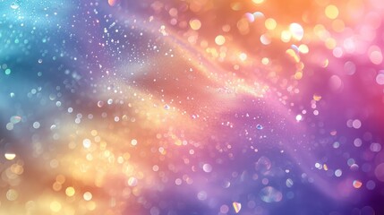 Abstract holographic foil background with pastel colors, designed as a soft template. This seamless and trendy backdrop features a colorful wave rainbow