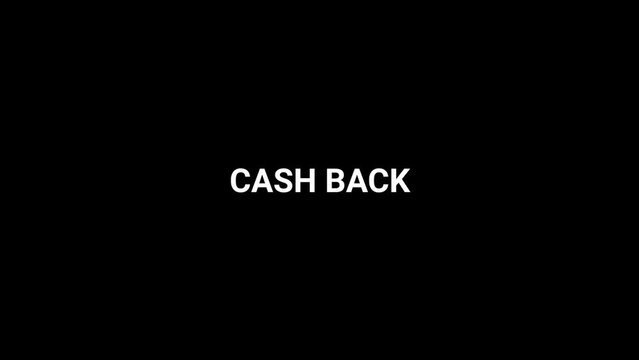 Cashback Button Animation with transparent background 
