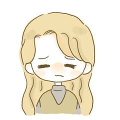 嫌そうな表情の女の子