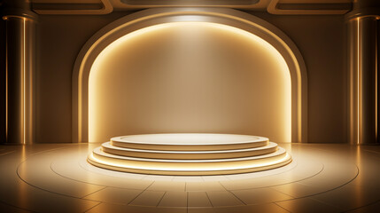Obraz premium 3d luxury podium for your product. Generative AI