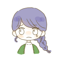 泣いている女性のイラスト