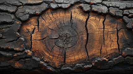 Old wooden background with interesting cracks and wood grain. top view.