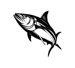 Tuna Fish Hand Drawn vector illustration vintage