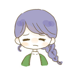 嫌そうな表情の女の子