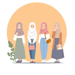 muslim girls on working day style