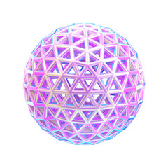 3d Rendering abstract Holographic shape Illustration