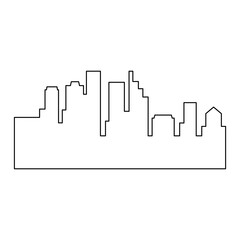 Fototapeta premium Line Skyline City