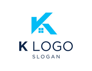 The logo design is about Letter K and was created using the Corel Draw 2018 application with a white background.