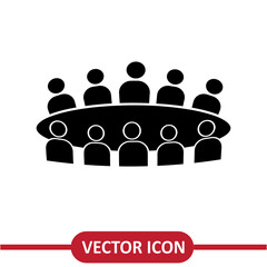 Meeting or Conference Icon.simple flat icon for Design and Websites on white background..eps