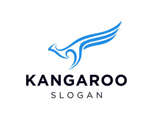 The logo design is about Kangaroo and was created using the Corel Draw 2018 application with a white background.