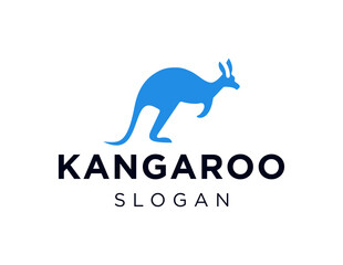 The logo design is about Kangaroo and was created using the Corel Draw 2018 application with a white background.