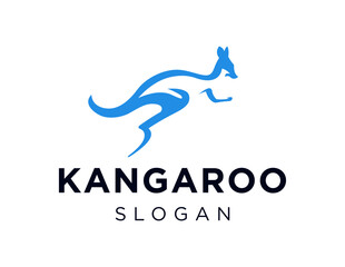 The logo design is about Kangaroo and was created using the Corel Draw 2018 application with a white background.