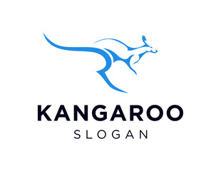 The logo design is about Kangaroo and was created using the Corel Draw 2018 application with a white background.