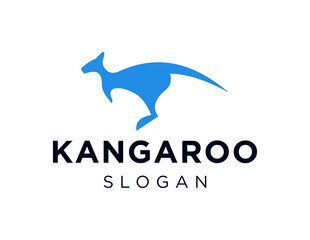The logo design is about Kangaroo and was created using the Corel Draw 2018 application with a white background.