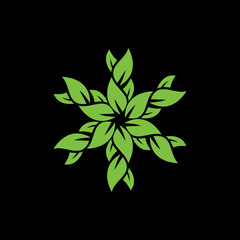 Abstract floral background with leaves