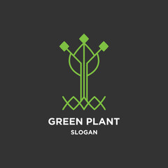 Eco green plant logo