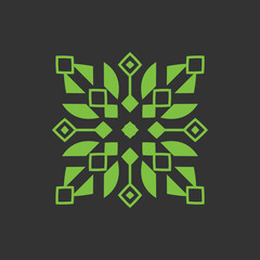 Fototapeta premium Abstract floral background with leaves