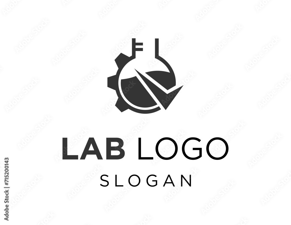 Poster the logo design is about lab and was created using the corel draw 2018 application with a white back