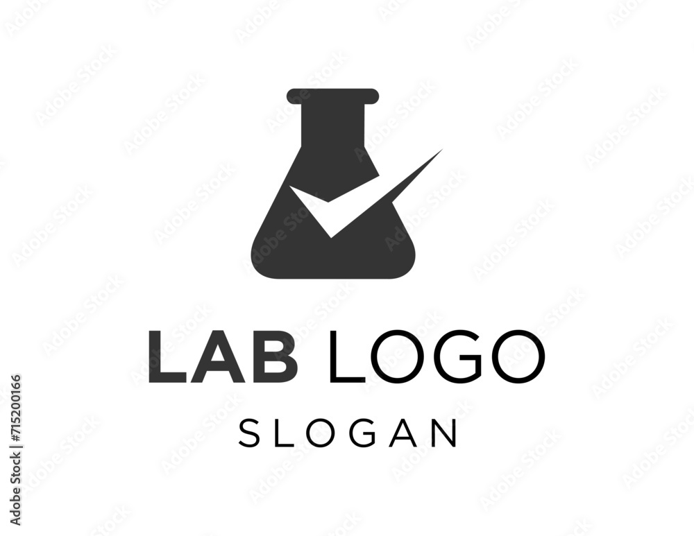 Poster the logo design is about lab and was created using the corel draw 2018 application with a white back