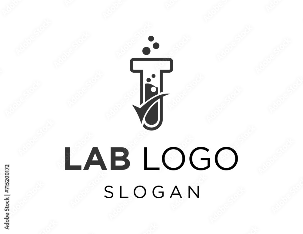 Poster the logo design is about lab and was created using the corel draw 2018 application with a white back