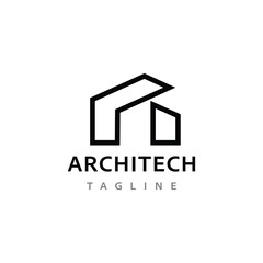 Home. Building. Architect Logo Design Template Vector Illustration