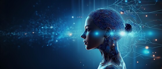 A human face with state of cell background