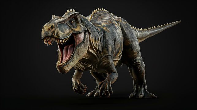 tyrannosaurus rex dinosaur on white background