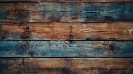 A background of rustic blue wooden planks with a vintage look, perfect for creative designs.
