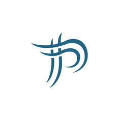 Initial Letter P Logo Design Template Vector Illustration