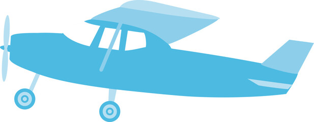 アイコン　あしらい　ピクトグラム　飾り　飛行機　プロペラ機　小型　軽飛行機　セスナ　イラスト素材 - obrazy, fototapety, plakaty