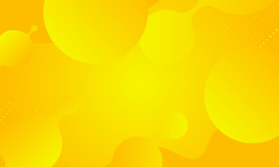 Abstract yellow orange colorful template banner with gradient color and small polka dot technology background Design with liquid shape vector design