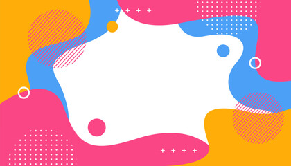Naklejka premium Beautiful abstract vector background. Multicolor background with waving geometric shapes. Suitable for various designs such as templates, banners, covers and others