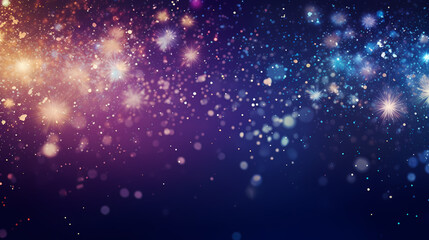Fototapeta premium Beautiful fireworks background at night for holiday decoration