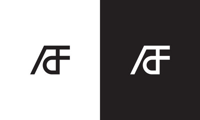 AF logo, monogram unique logo, black and white logo, premium elegant logo, letter AF Vector	
 - obrazy, fototapety, plakaty