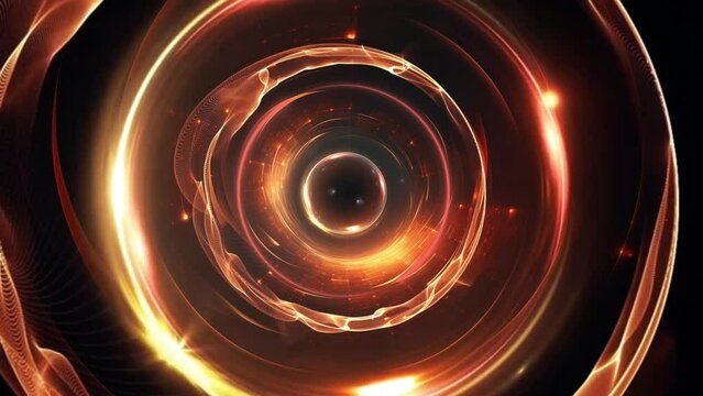 abstract circle fractal background. seamless looping overlay 4k virtual video animation background 